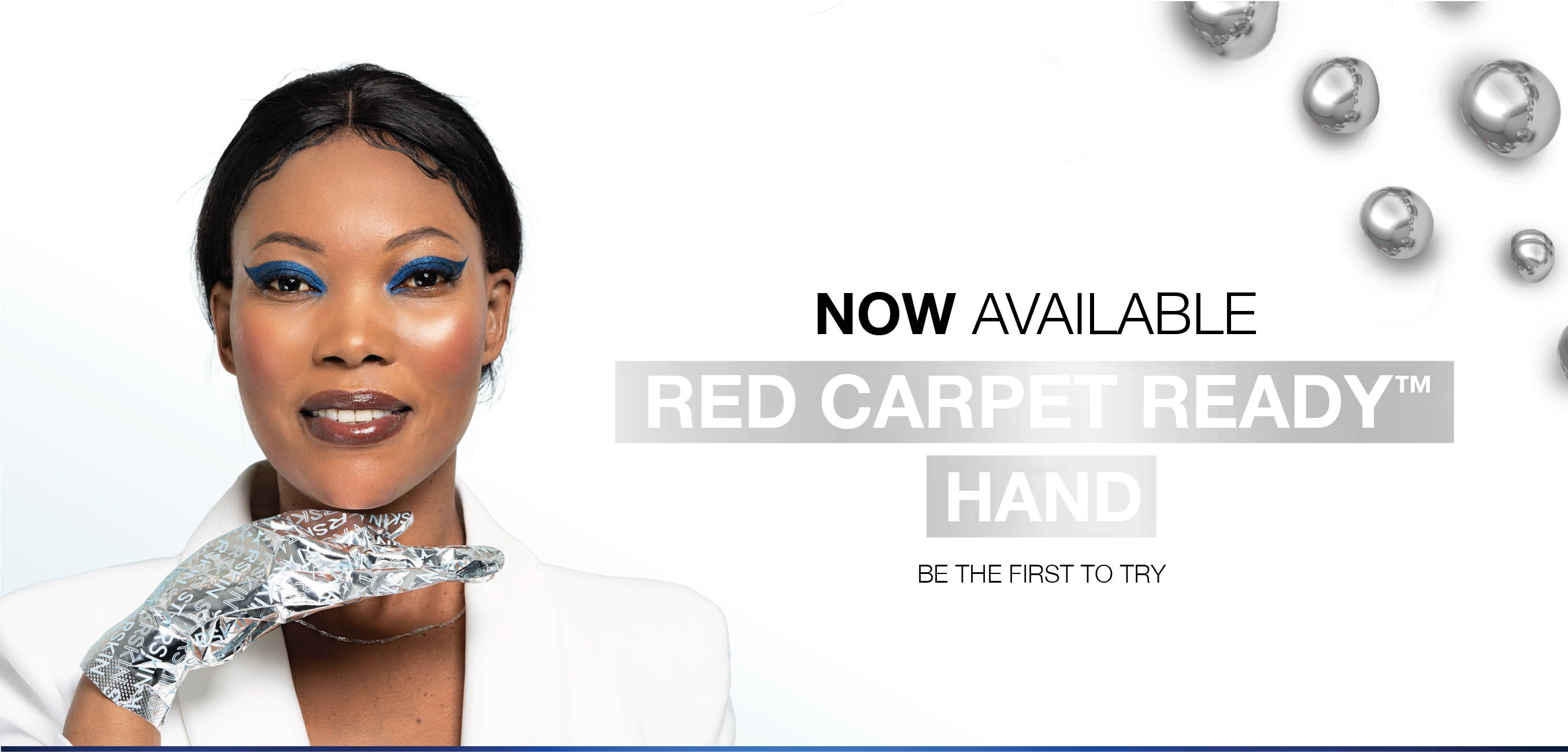 women wearing Red Carpet Ready Hand Mask - title Now available Red Carpet Ready Hand. Be the first to try
