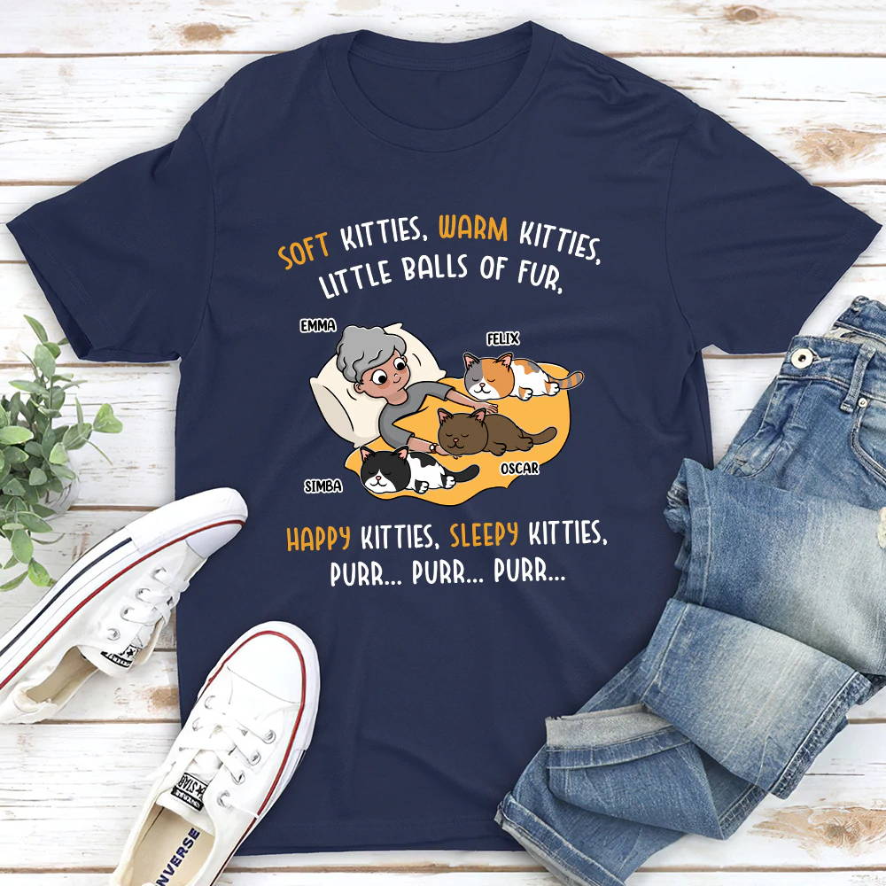 HAPPY KITTY SLEEPY KITTY - PERSONALIZED CUSTOM UNISEX T-SHIRT