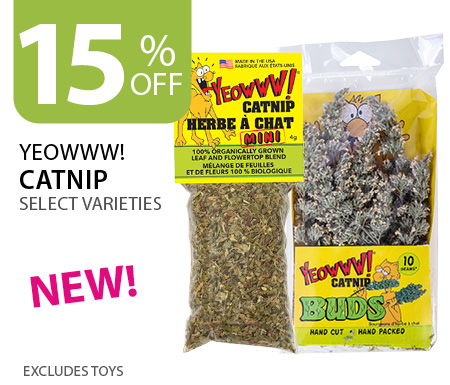15% off Yeowww! Catnip. Select Varieties. Excludes Toys