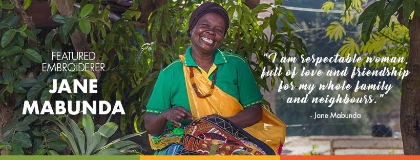 Featured embroiderer, Jane Mabunda – Kaross