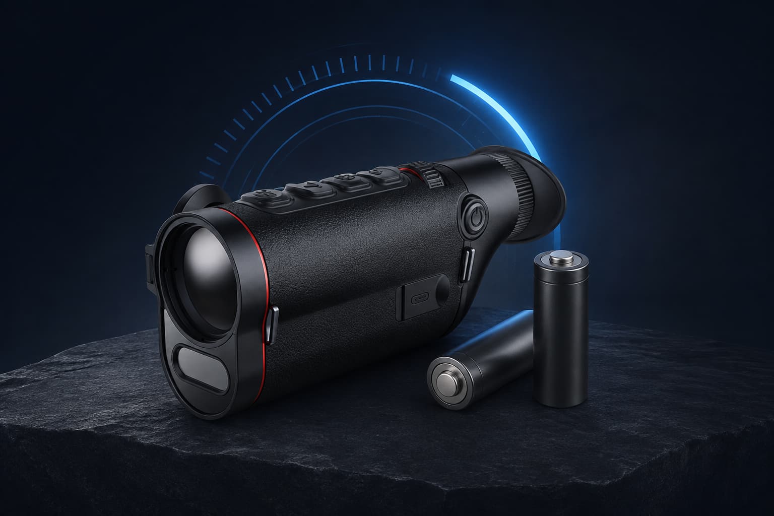 Guide TD635LS thermal monocular with replaceable 18650 batteries for extended operation