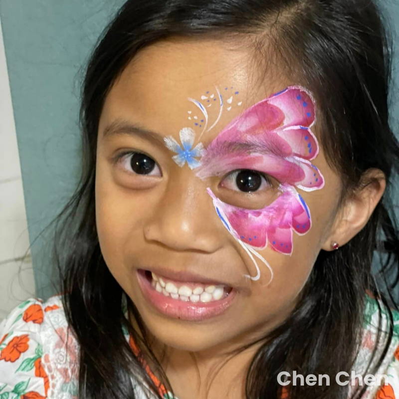 butterfly face paint easy one eye