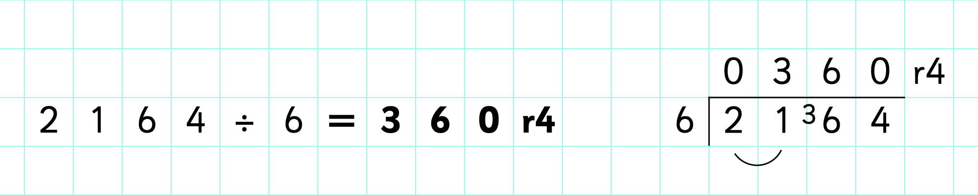 solve 2164 divided by 6 step 4 answer