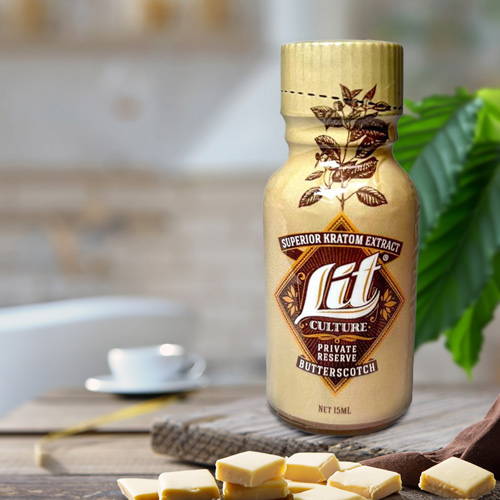 Lit Culture's Kratom Extract Shot Butterscotch 15mL