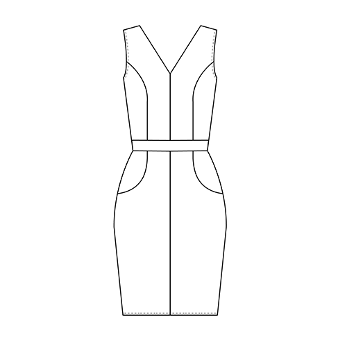 Rendering of a dress for Miik design contest