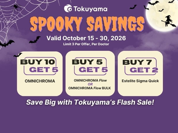 Tokuyama Spooky Savings flash sale, October 15-30, 2026, with promotional offers.