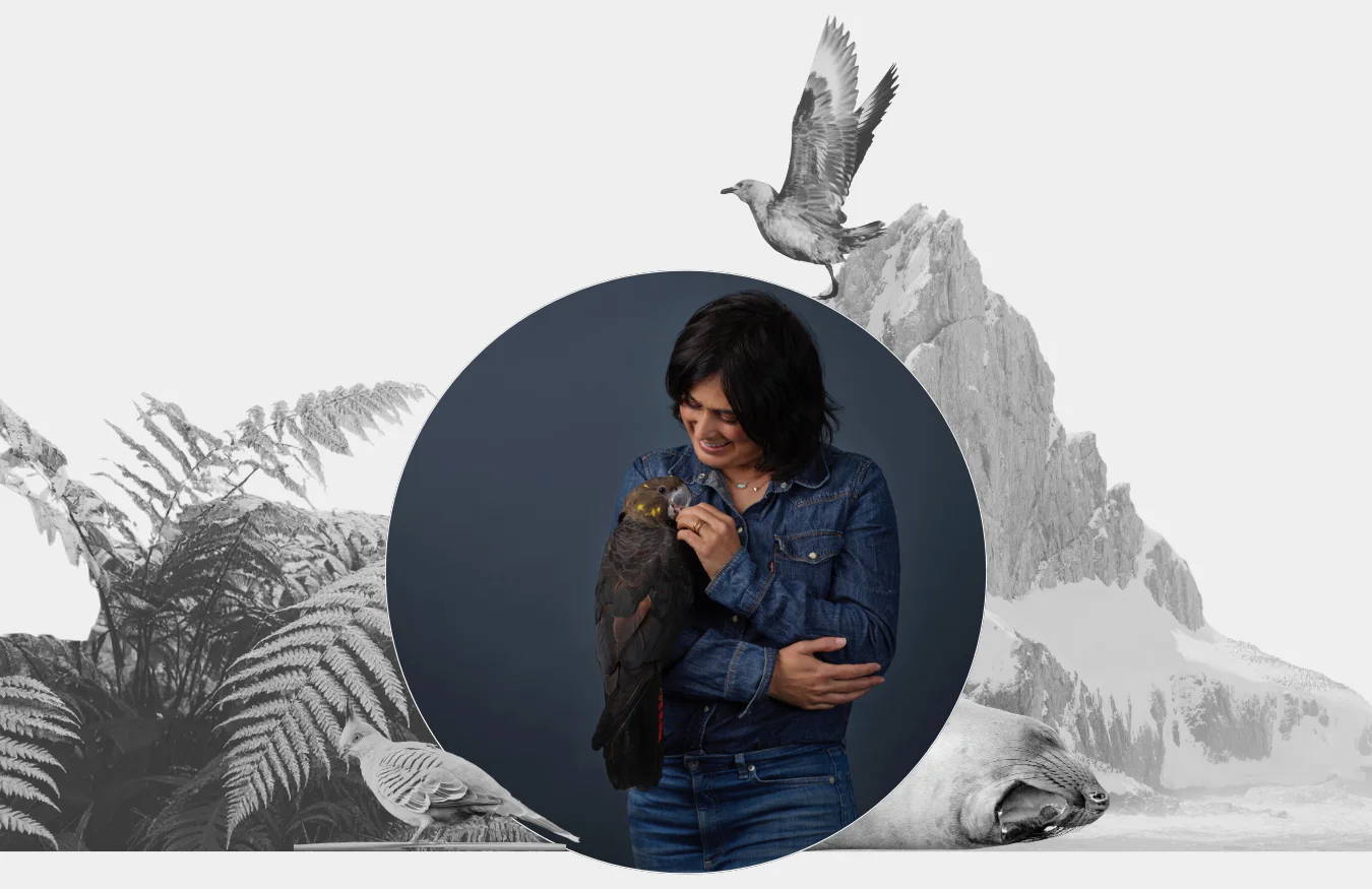 Leila Jeffreys Hero Image with Black Cockatoo
