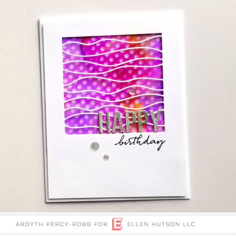 Alcohol Ink + Holographic Cardstock & Envelope – K Werner Design Blog