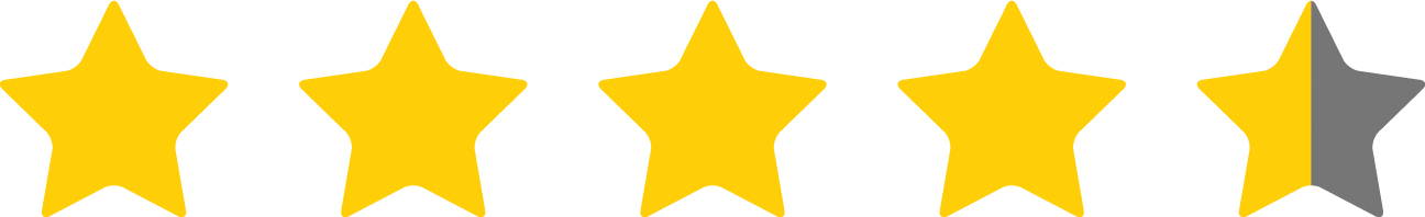 4.5 star reviews
