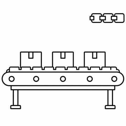 plastic chain conveyor icon