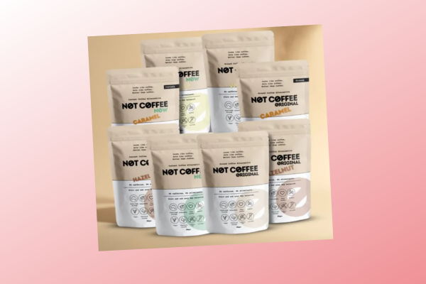 Various coffee packaging arranged in a visually appealing display.