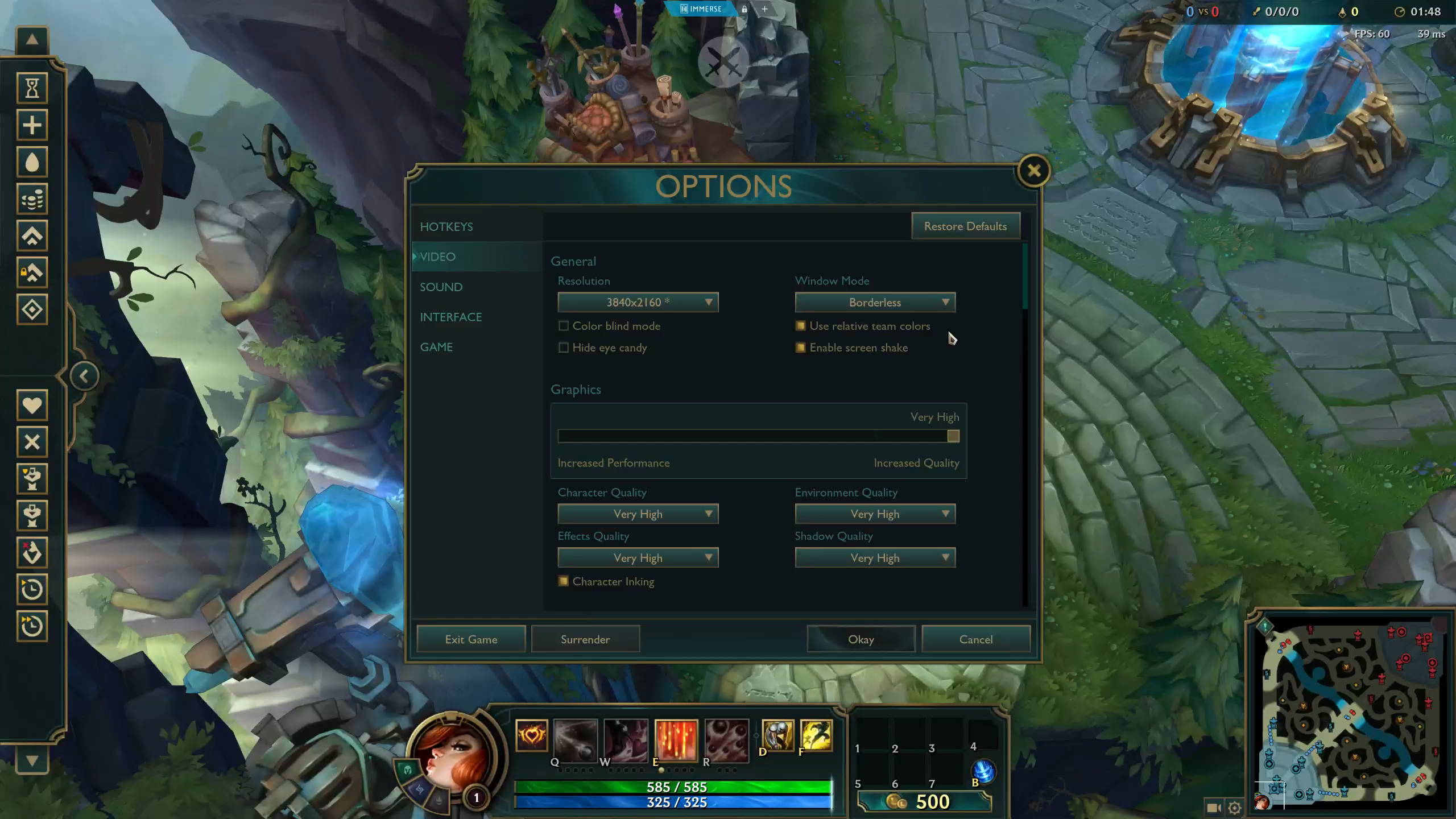 Immerse Gaming League of Legends Sound Settings