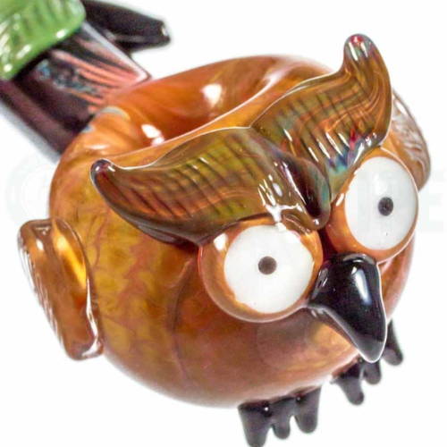 Empire Glassworks Wise Owl Hand Pipe - face