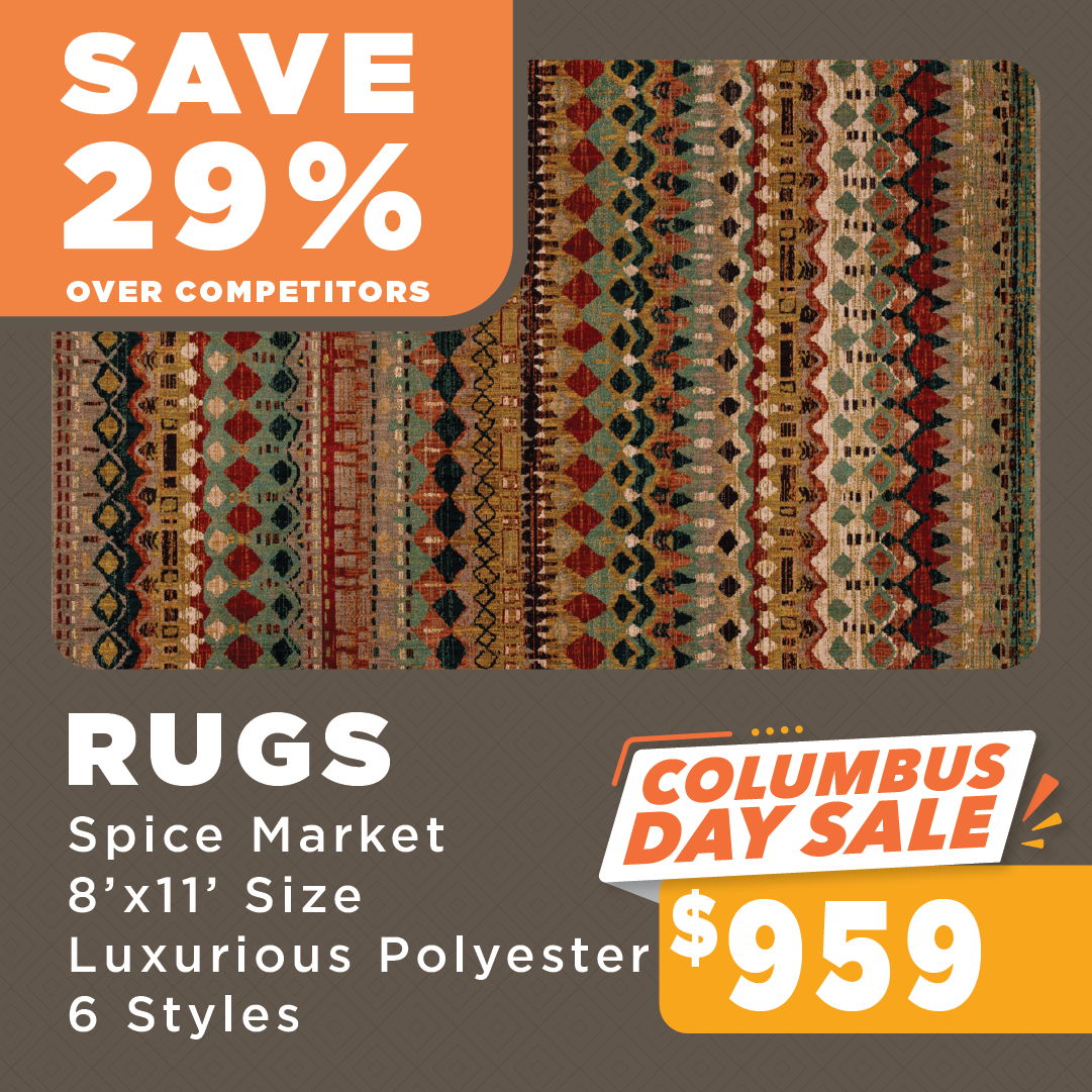 Spice Market Rugs Columbus Day Sale