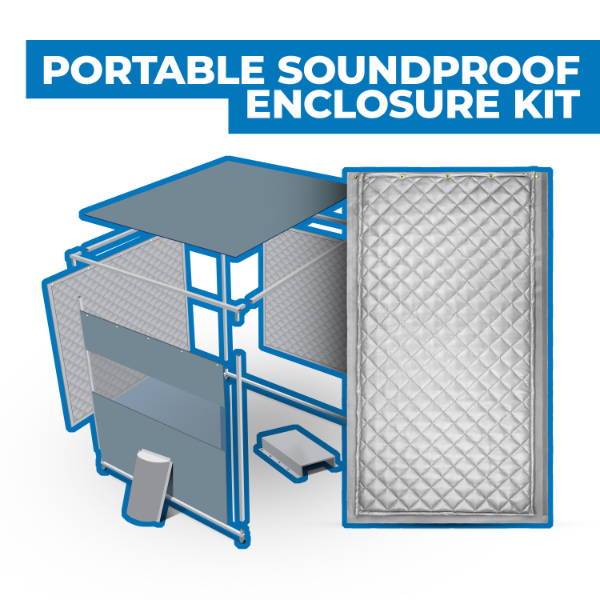 portable soundproof enclosure around machinery