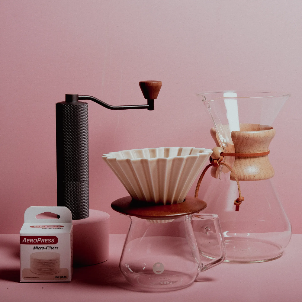 Kaffee Equipment, zwoo kaffee, zwoo kaffeeröster, specialty coffee, origami dripper, timemore, handmühlen, chemex, aeropress
