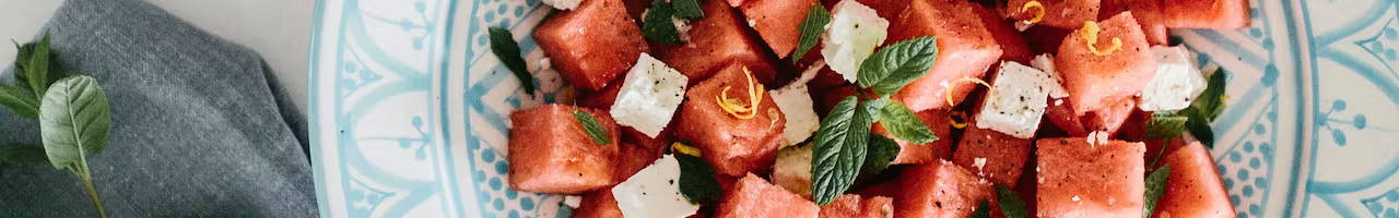 Watermelon Salad with Feta and Mint