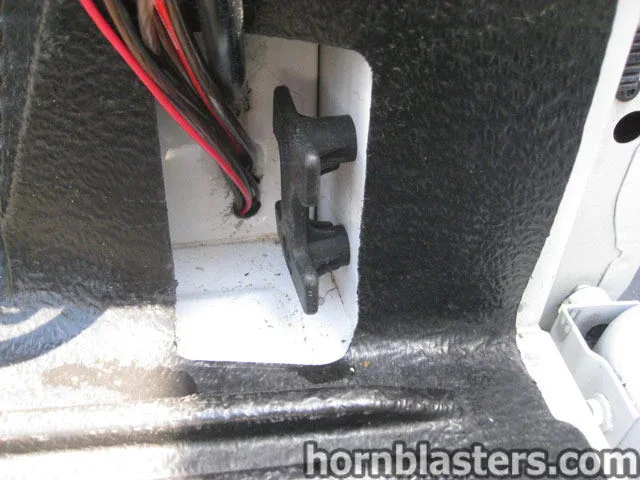 Installed K3 horn assembly close-up on Mark's Dakota photo 7