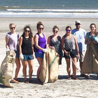 Healthy human beach cleanups 