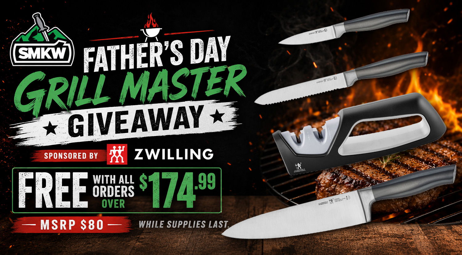 Father's Day Grill Master Giveaway - Free Henckels Knife Set with all orders over $175