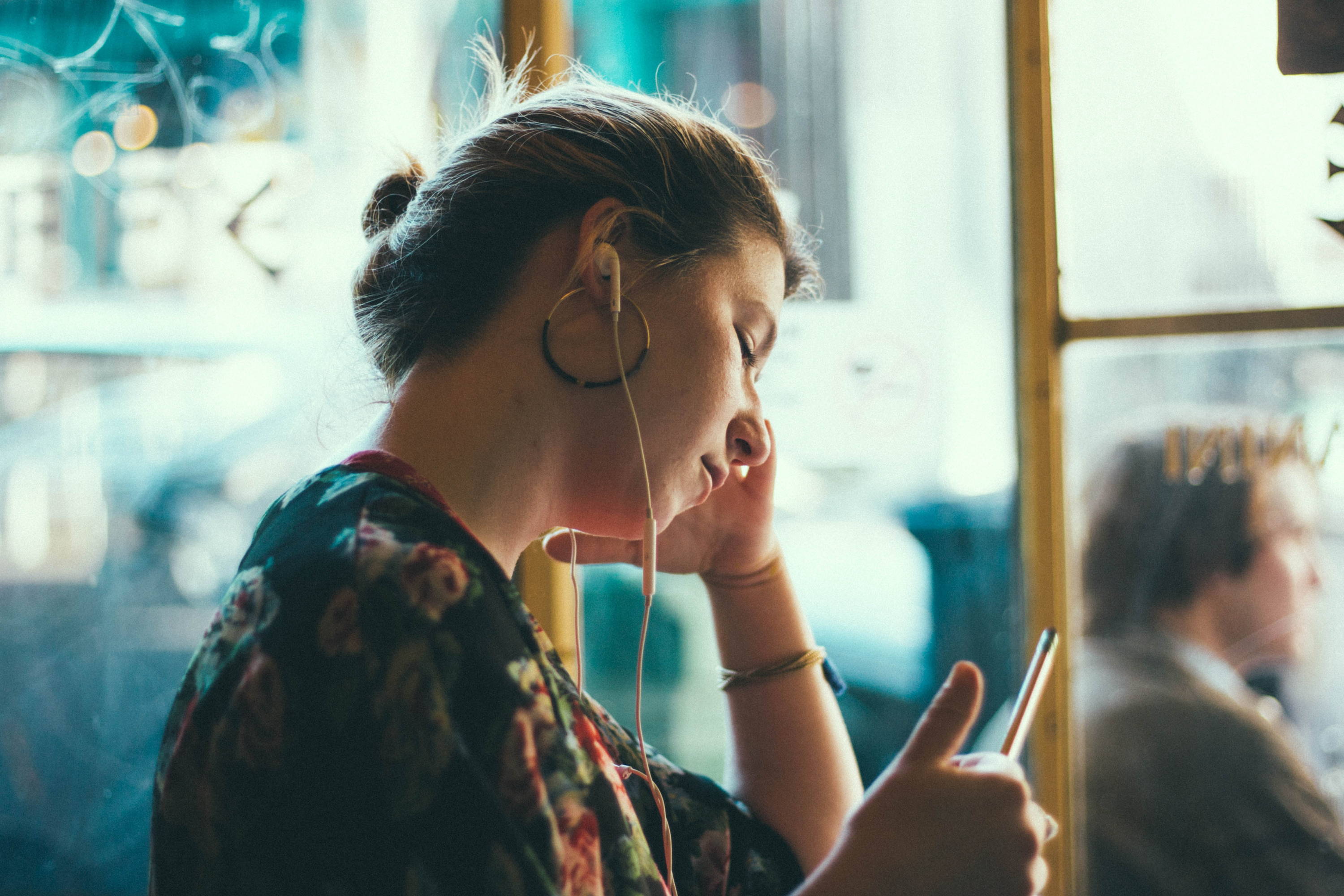 Woman Listening To Music