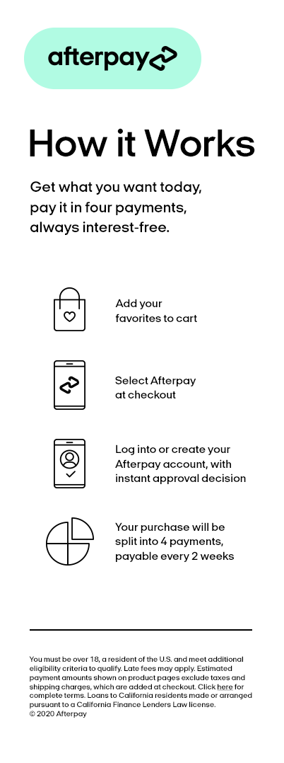 Buy Now Pay Later with Afterpay