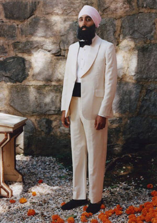 A photograph of Aaron Aujla on his wedding day.