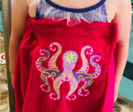Embroidered Swim Coverup for Kids & Adults