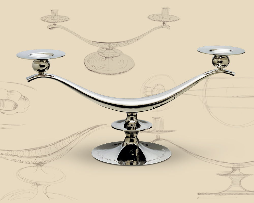 Candelabra inspired by Viking longships