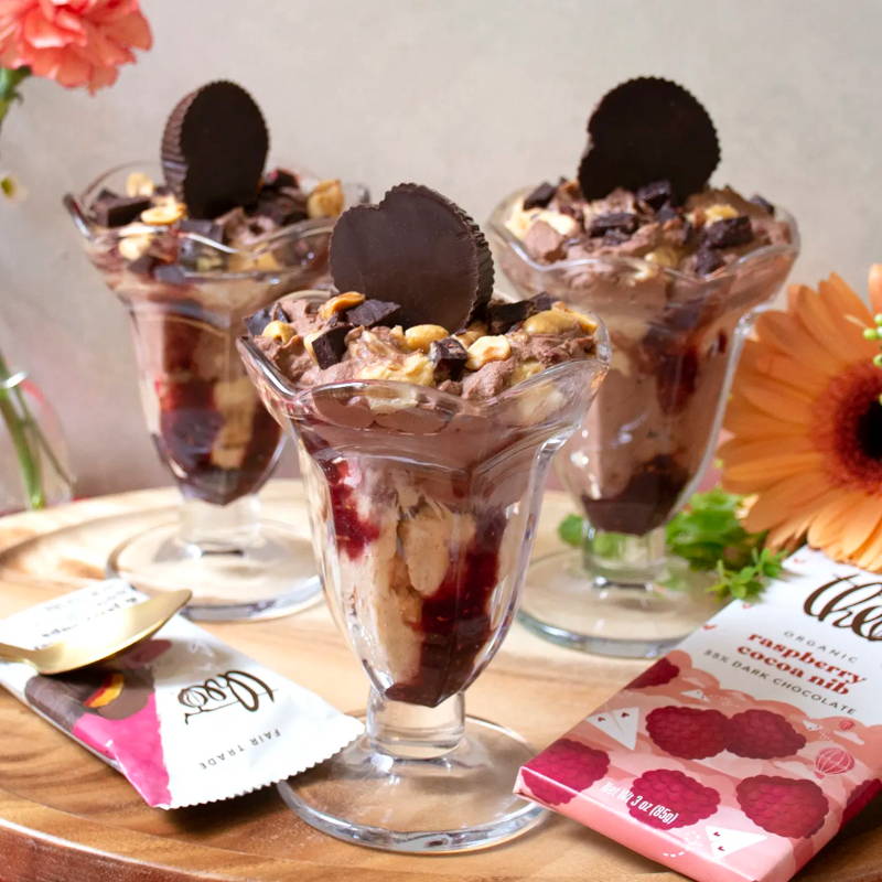 PB&J Chocolate Parfaits