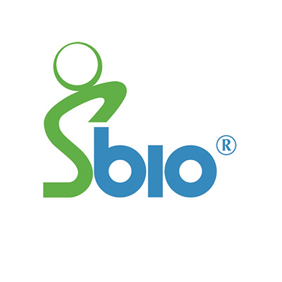 Logo of Sbio, featuring green and blue colors.