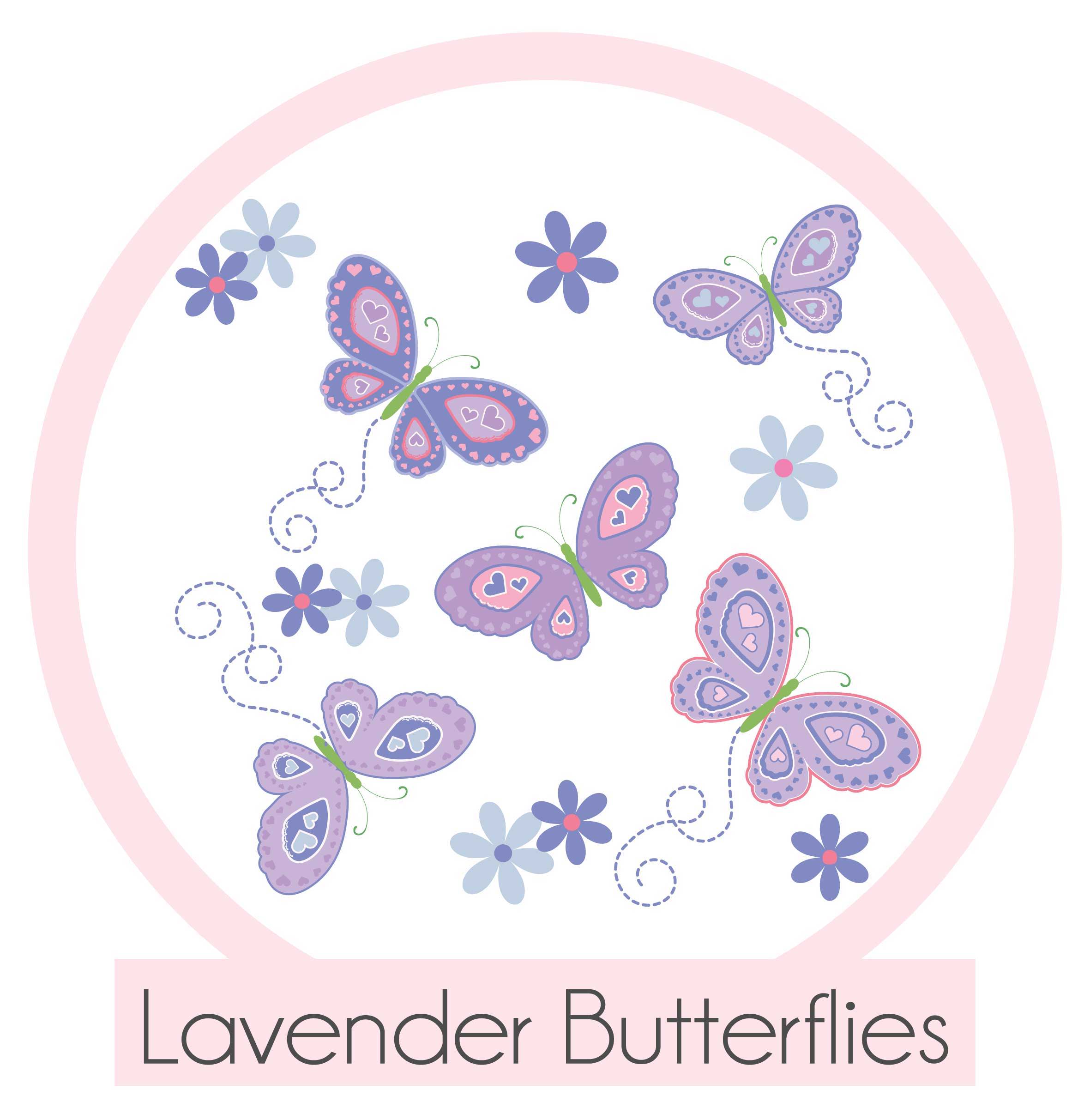 lavender butterfly room decor