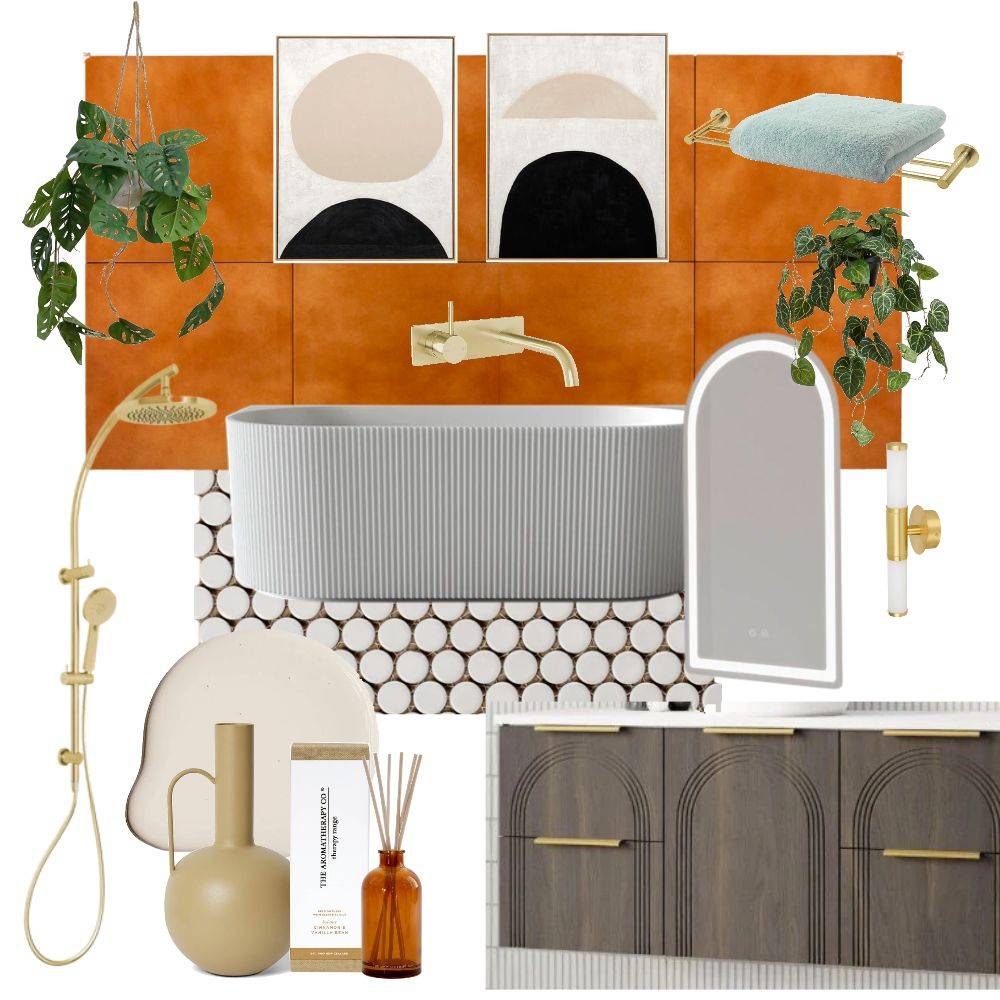 Bathroom Mood Board created using Style Sourcebook tool on The Blue Space website 