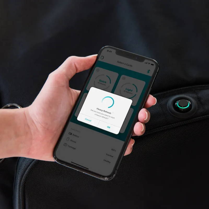 Use the app to connect to and control your smart bag.
