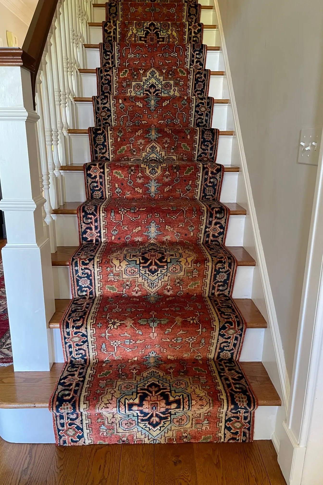 Custom made Kaoud Oriental Runner to show we also offer installation
