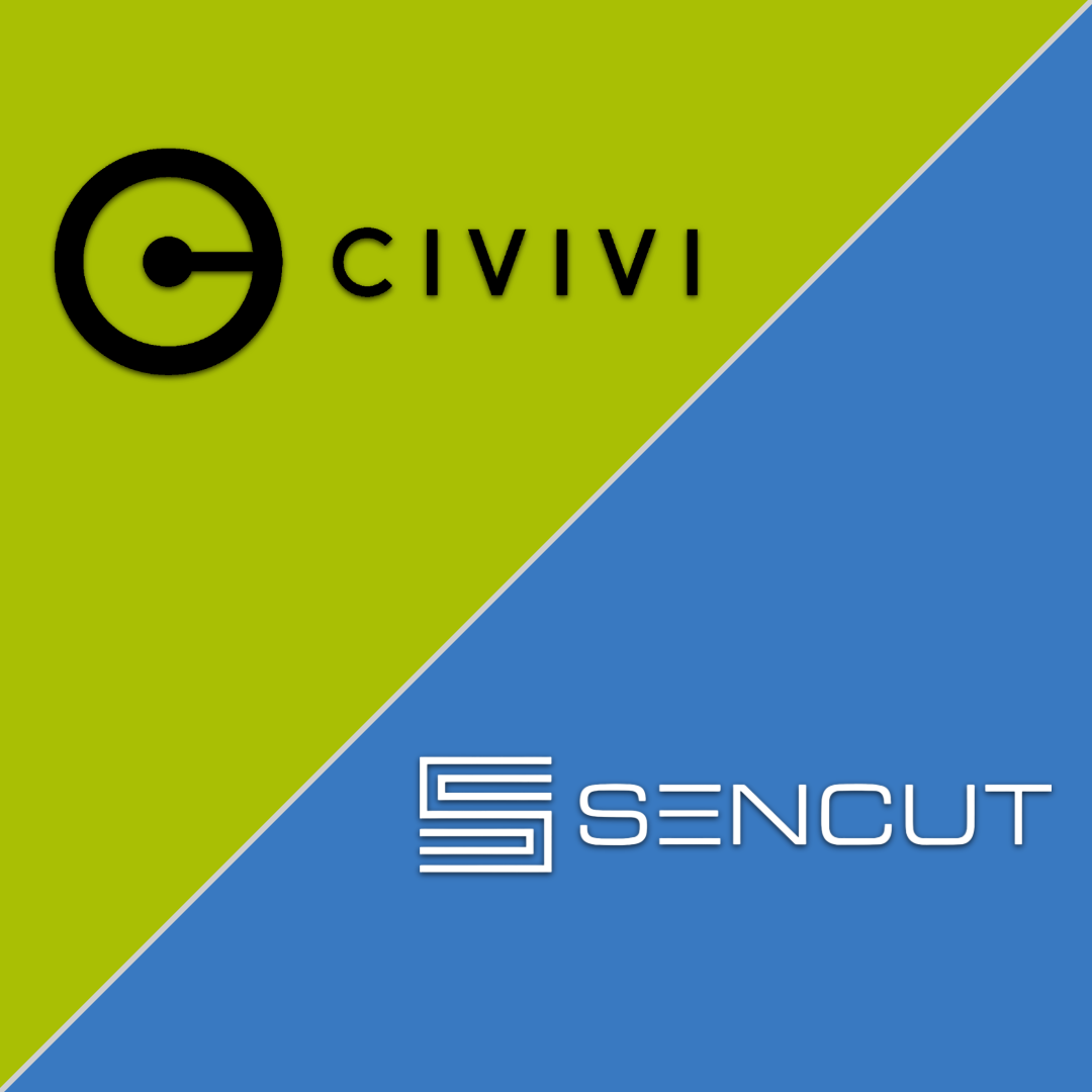 Logos of CIVIVI and SENCUT on colored backgrounds.