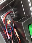 Relay spade connectors red blue wires heat-shrink splices black plastic compartment John's John Deere Z530R Compact Electric horn wiring gallery photo 4