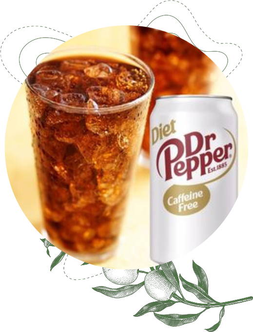 Glass of Diet Dr Pepper