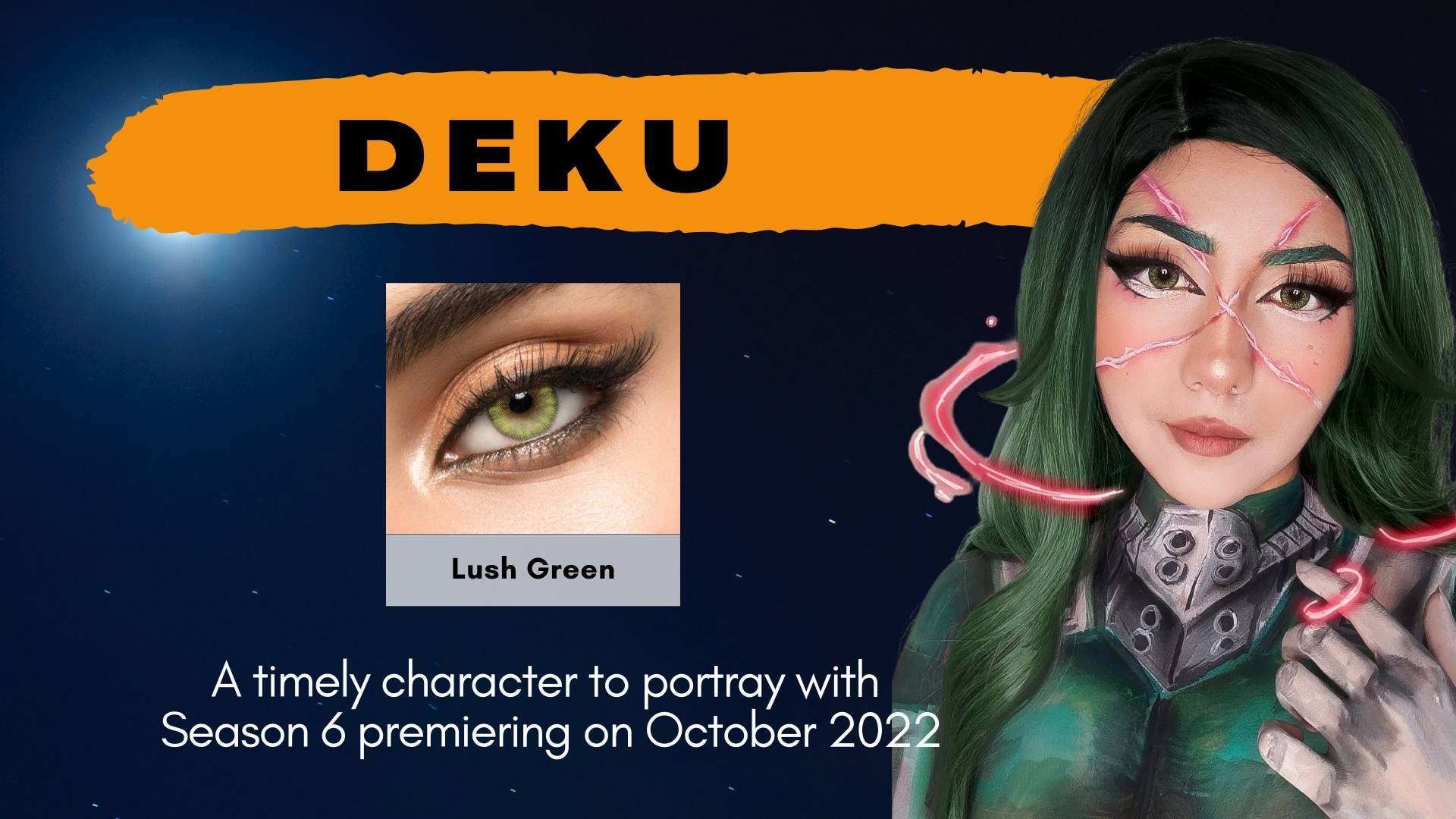 Deku My Hero Academia Halloween Look Color Contact Lenses