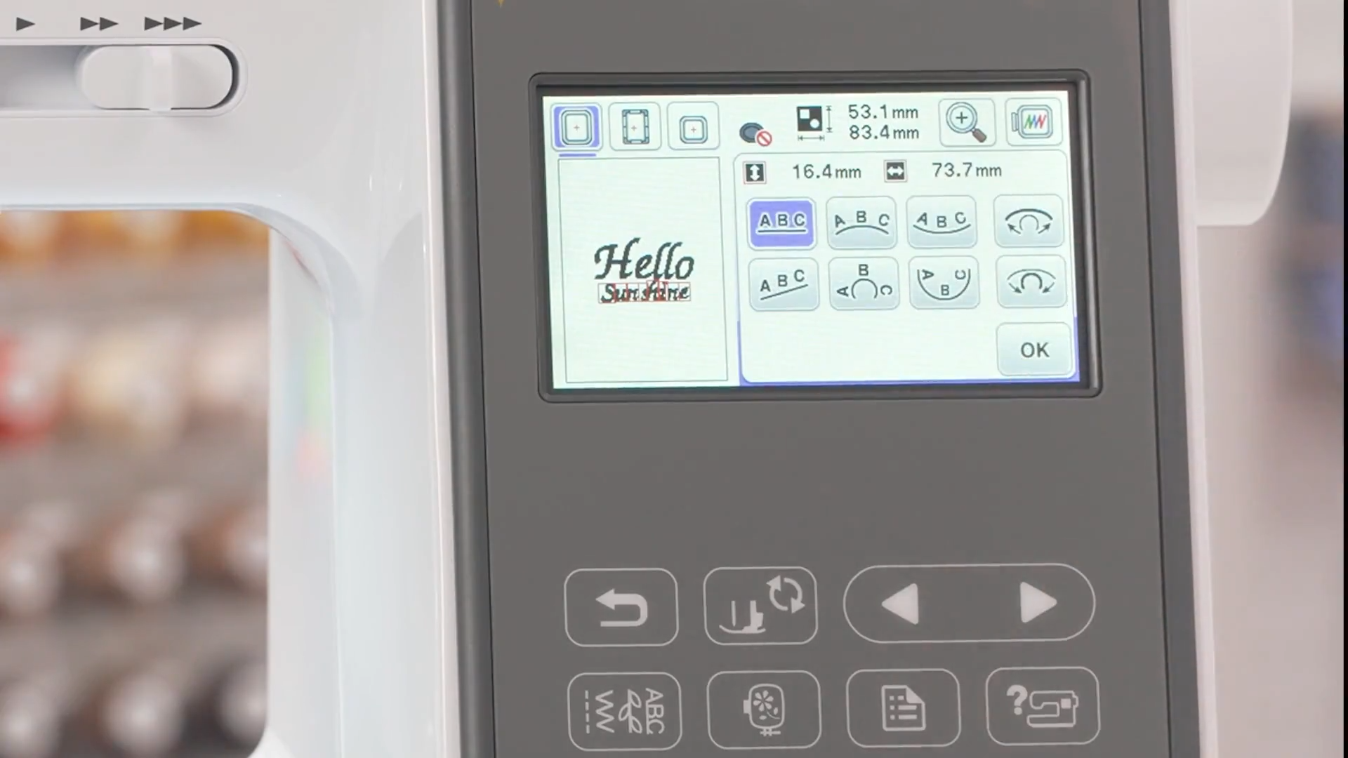 Brother NS2850D Sewing and Embroidery Machine Text Editing