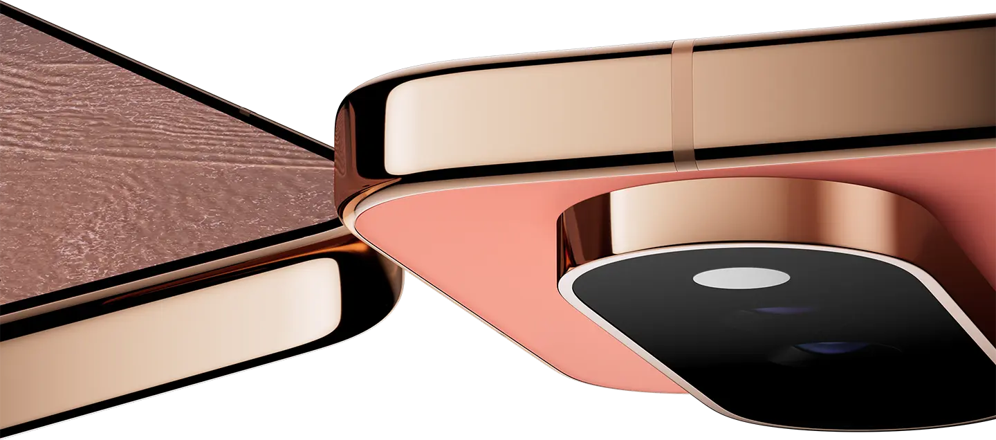 Close-up of a smartphone showcasing its camera and design details.