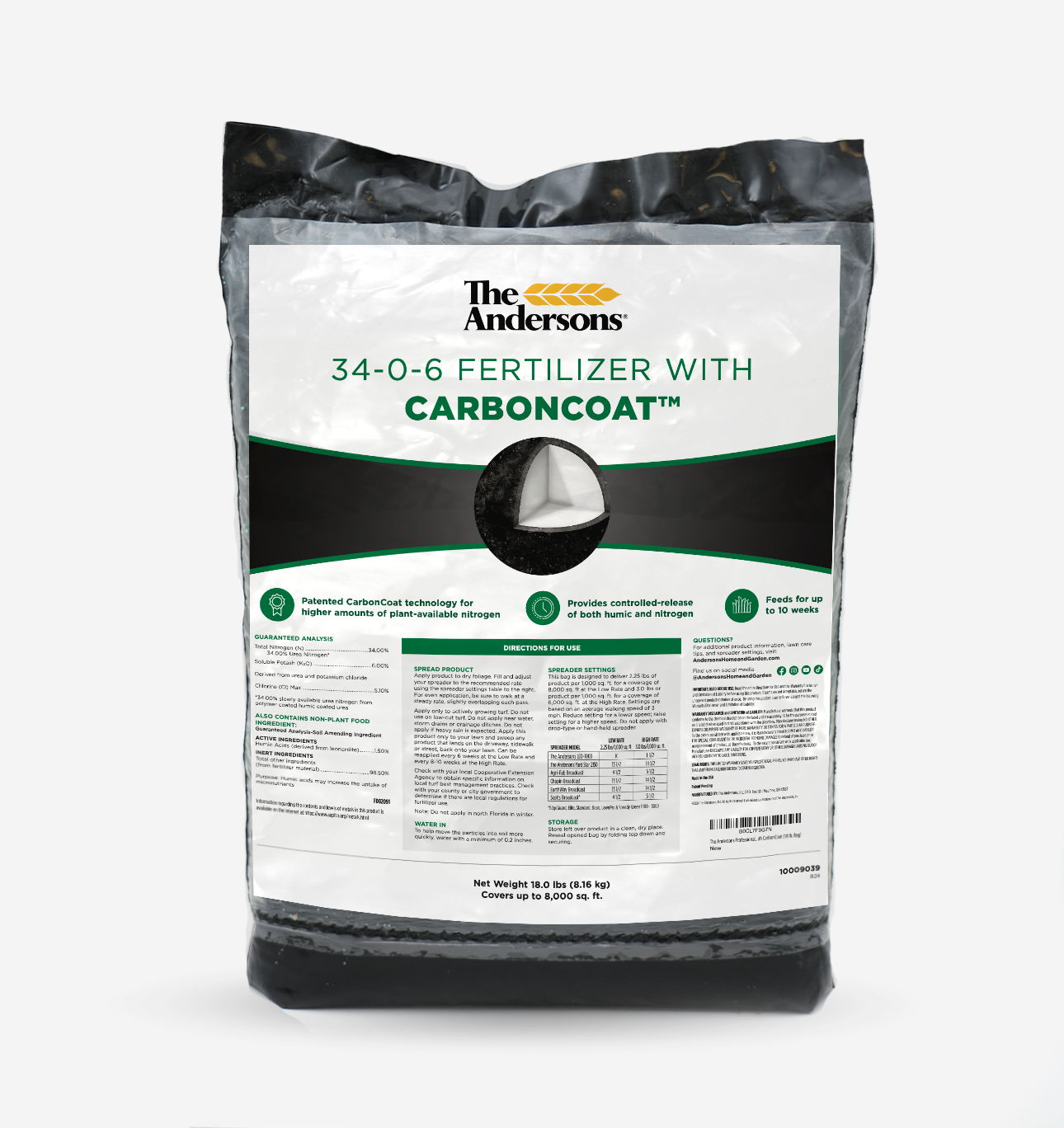 Carbon coat fertilizer bag studio