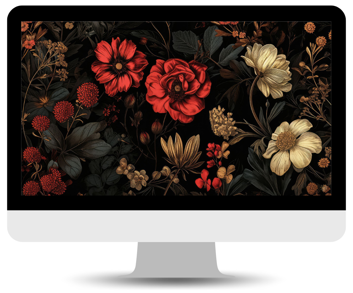 moody floral desktop wallpaper