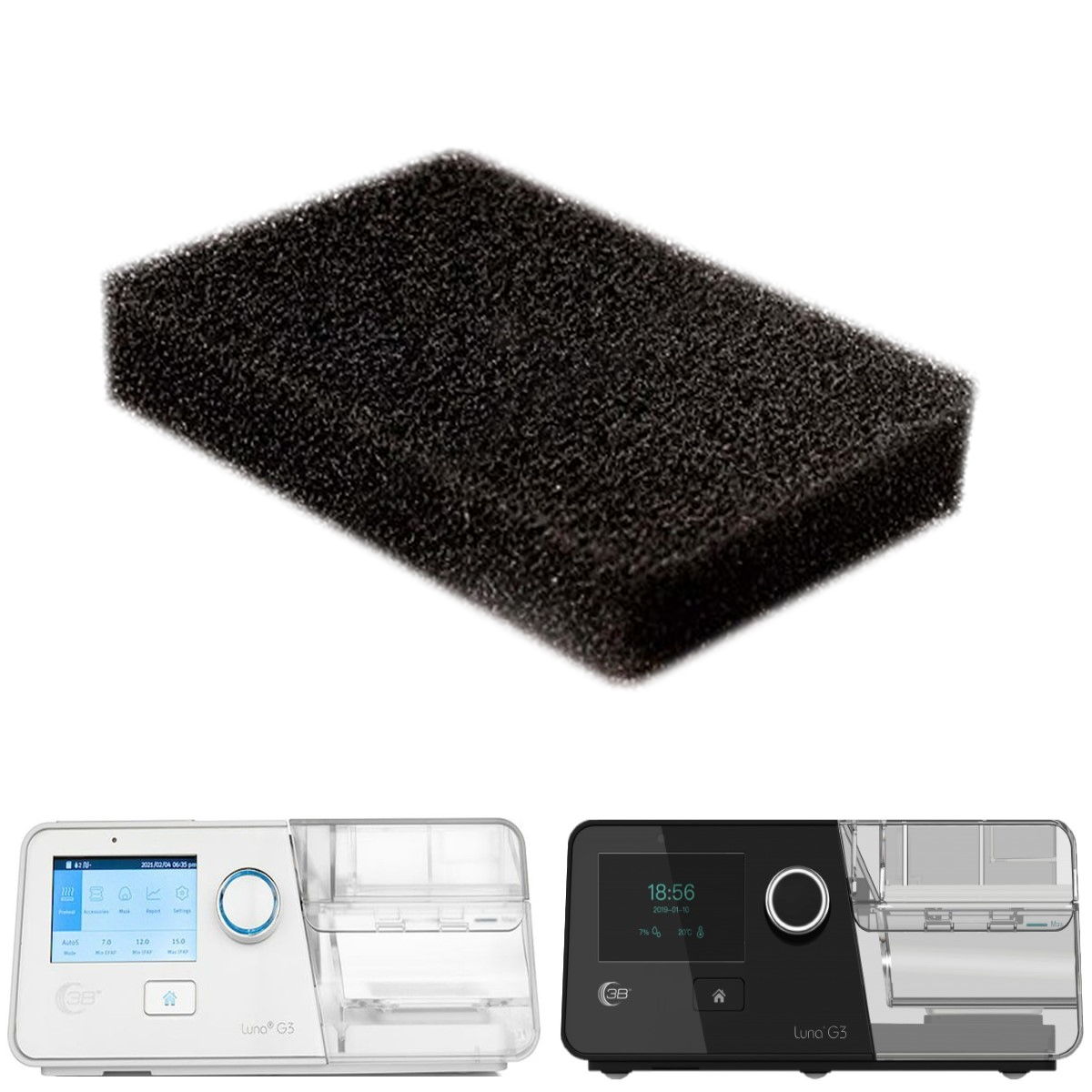 Stock Image of Luna G3 Reusable Foam CPAP Filter