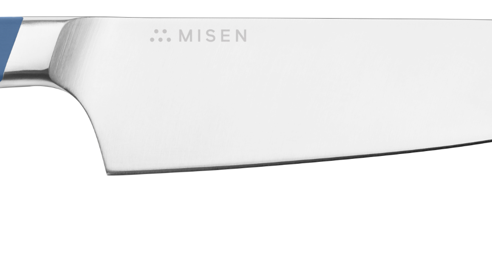 The Misen Chef's Knife is made with premium AICHI AUS-10 steel.