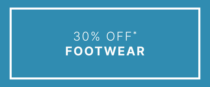 30% off footwear promotional banner.