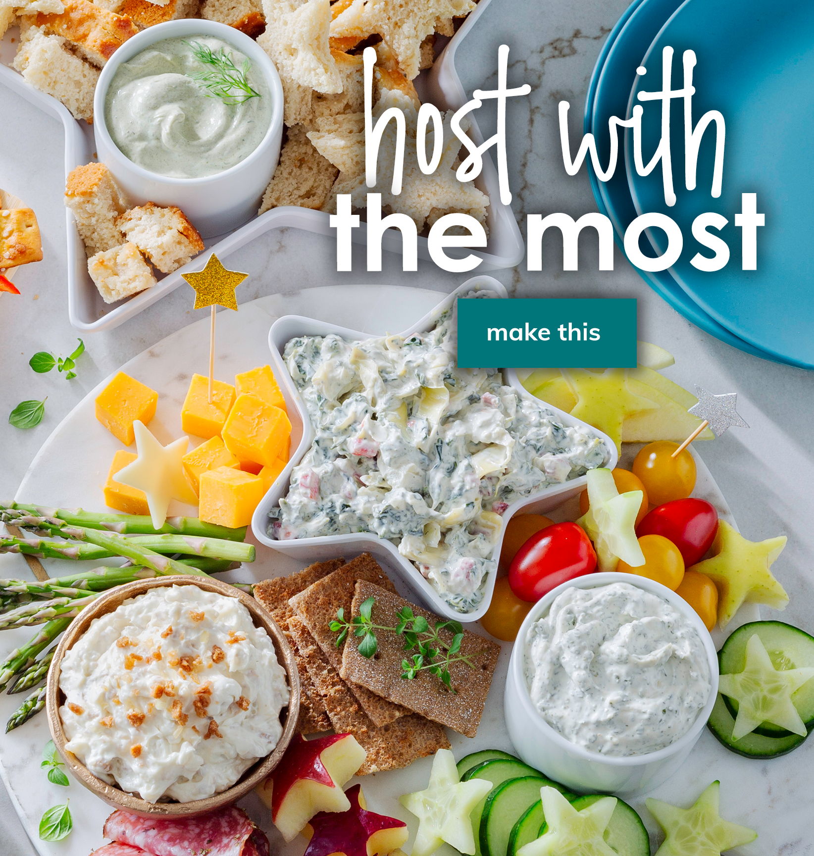 host with the most | make this charcuterie board with the charcuterie bundle | shop now