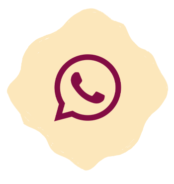 WhatsApp logo inside a decorative speech bubble.