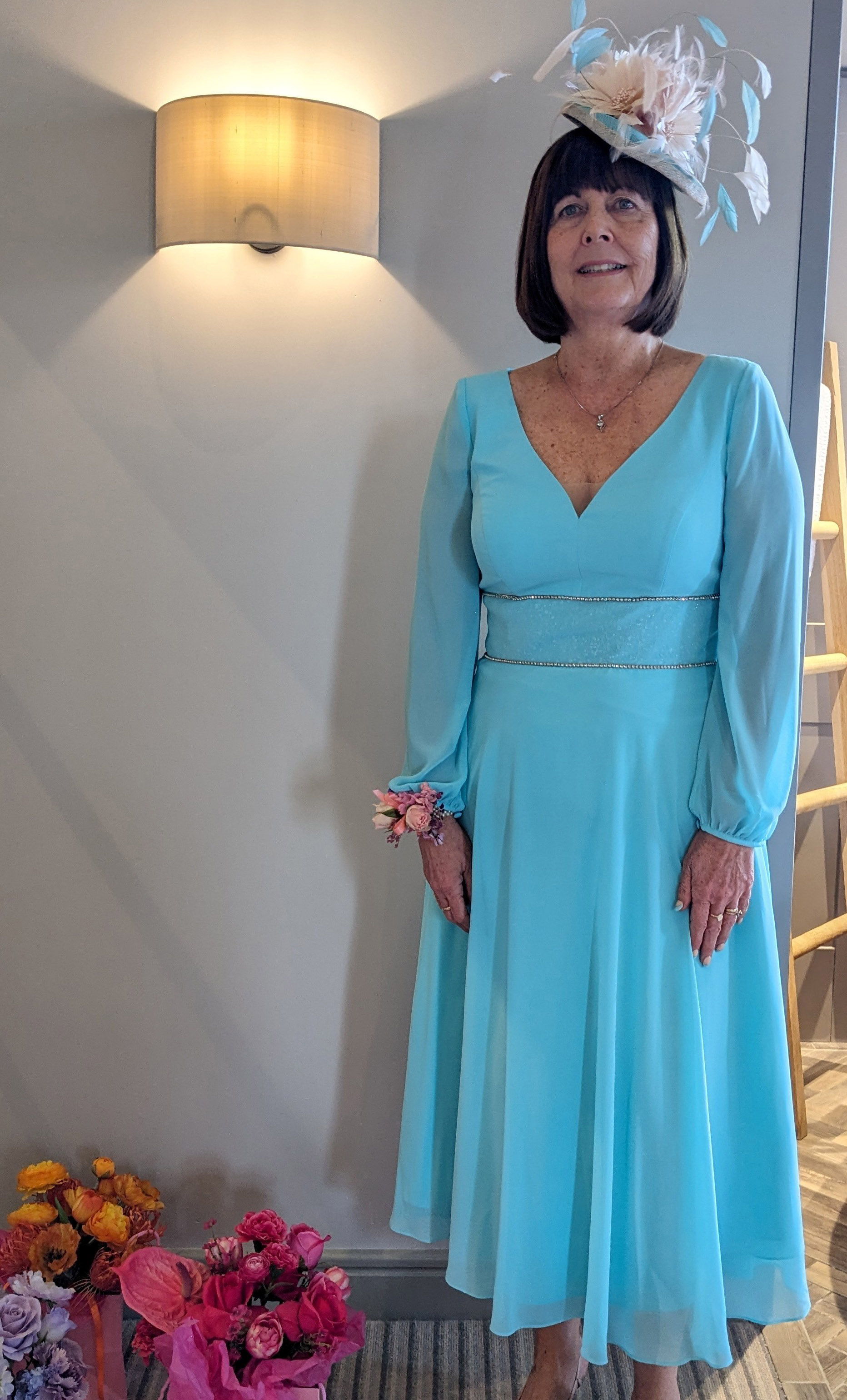 linda in her new outfit 