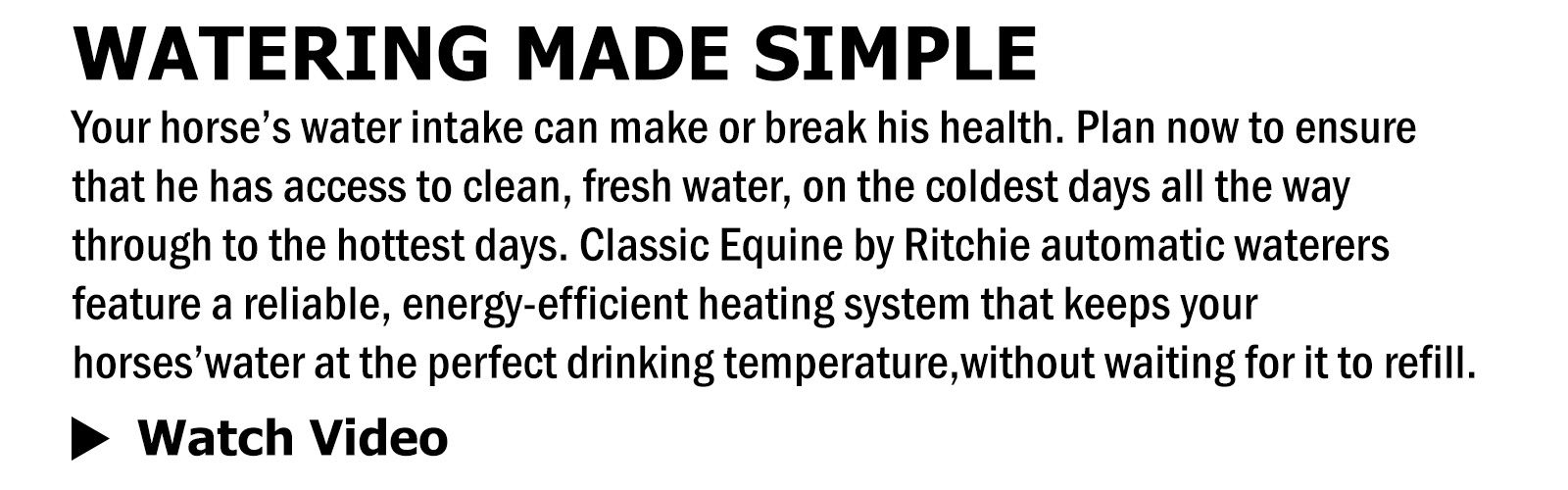 Text about simple watering techniques for gardens and automatic systems.